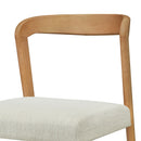 Solid Rubber Wood Counter Stools (Natural Oak + Beige) Set of 2 by HouseOfZazla