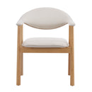 Upholstered Dining Chairs with Curved Back by HouseOfZazla