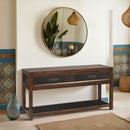2 Drawer Sofa Table, 2 Tone - Brown by HouseOfZazla