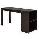 Loft Low Study Bed With Cabinet, Shelves And Rolling Portable Desk, Multiple Functions by HouseOfZazla