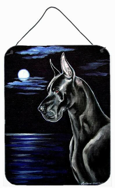 Moonlight Black Great Dane Aluminium Metal Wall or Door Hanging Prints