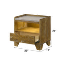 Garcia - Nightstand With LED - Light Brown by Unique Piece Furniture