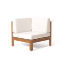 OANA Outdoor Wooden Sectional Set with Cushions, Beige by HouseOfZazla