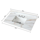 Vanity Top With Undermount Sink And Backsplash, Sintered Stone