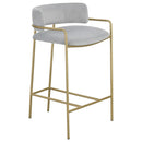 Low Back Upholstered Stool - Gray