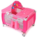 Foldable Baby Crib Playpen with Mosquito Net and Bag by LJGDeals