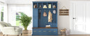 U-Can Entryway Hall Tree with Coat Hooks, Shoe Bench & Drawer Storage Cabinet