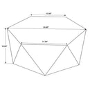 Athena - Hexagonal Top Coffee Table Coffee Table With Geometric Design - Natural by HouseOfZazla