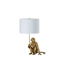 25.5" Golden Monkey Holding Polyresin Table Lamp by HouseOfZazla