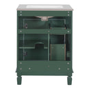 Bathroom Vanity With Sink, Compact Cabinet & 2 Drawers And Adjustable Shelf by HouseOfZazla