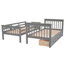 Stairway Bunk Bed With Storage And Guard Rail For Bedroom by Unique Piece Furniture