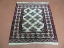 3' X 3' Vintage Handmade Turkoman Bokhara Yamud Wool Rug Nice
