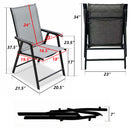 Outdoor Patio Chairs Set of 2 Stackable Portable for Deck, Garden, Camping and Travel by HouseOfZazla