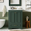 Bathroom Vanity With Ceramic Sink Combo, Modern Freestanding Storage Cabinet With Silver Handles by HouseOfZazla