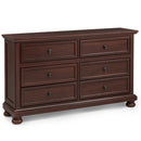 1 Piece Dresser, 6 Drawer Storage, Bedroom Furniture - Brown / Cherry by HouseOfZazla