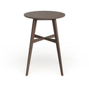 Mid-Century Modern Round Wooden Bar Table – 42" High Bar Table with Tapered Legs by HouseOfZazla