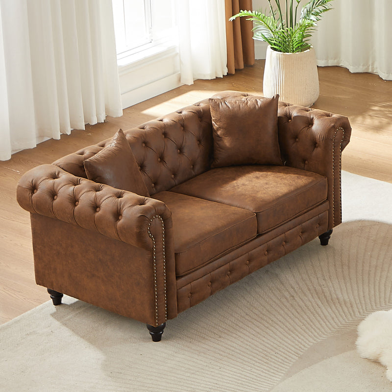FX 63.5" Contemporary Design Chesterfield Sofa, photo 5 of 10