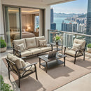 Patio Furniture Set with Coffee Table and Cushions for Backyard by HouseOfZazla