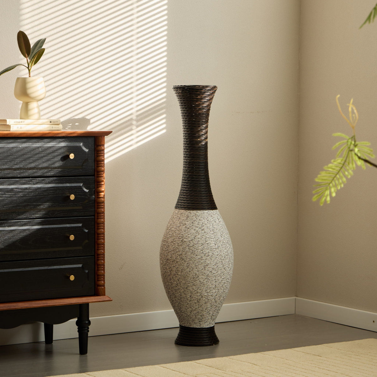 Tall Designer Floor Vase With Elegant 2 Tone, photo 23 of 36