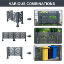 Air Conditioner Fence For Outdoor Units, Metal Privacy Fence Cover, Perfect To Conceal Air Conditioning Units, 3 Fence Panel by HouseOfZazla