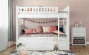Bunk Bed With Twin Size Trundle, Guardrails by HouseOfZazla