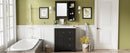 Bathroom Vanity With Sink, Modern Elegant Bathroom Storage Cabinet With 3 Drawers And Adjustable Shelves, Freestanding Vanity Set With Mirror Cabinet, Single Sink Bathroom Vanity by HouseOfZazla
