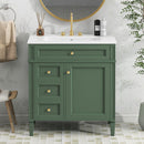 Bathroom Vanity With 2 Drawers And Tip-Out Drawer, Storage Cabinet by Unique Piece Furniture