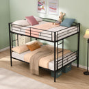 Modern Metal Bunk Bed, Full Over Full, No Box Spring Needed - Black by Unique Piece Furniture