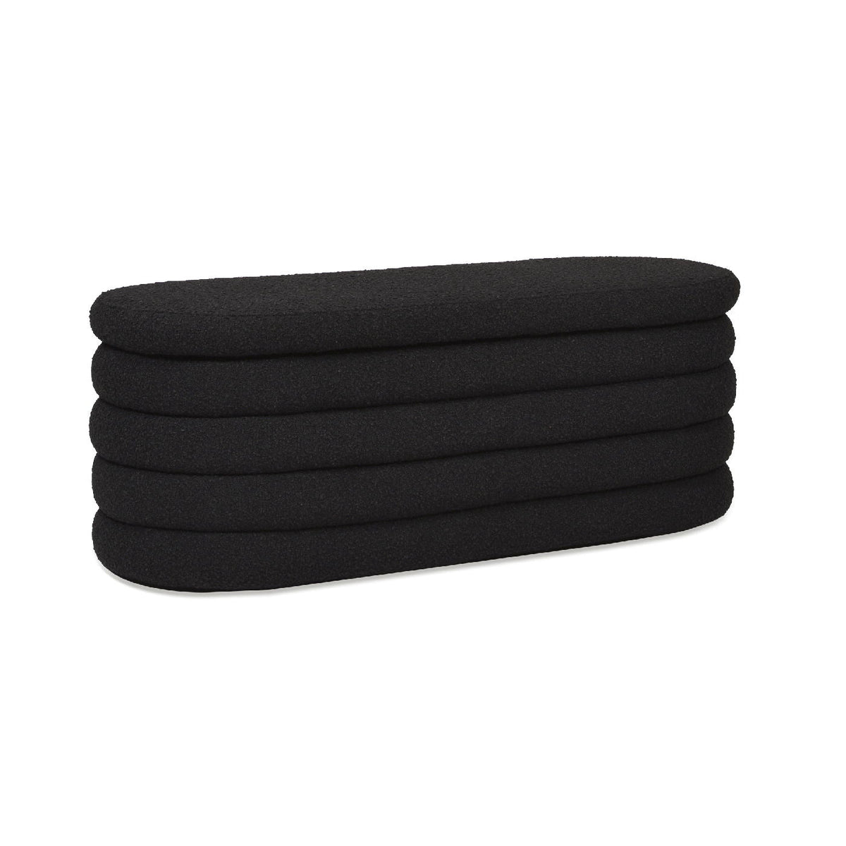 Fuji - Upholstered Oval Storage Bench, photo 25 of 34