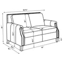 Gunderson - Loveseat With Recessed Arms - Brown by HouseOfZazla