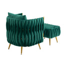 Accent Chair with Storage Ottoman Chair Tufted Barrel Chair Set Arm Chair for Living Room Bedroom