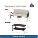 Patio Furniture Set with Coffee Table and Cushions for Backyard by HouseOfZazla