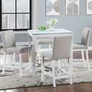 5 Piece Counter Height Table Set, Square Table And 4 Upholstered Chairs by Unique Piece Furniture