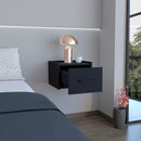 Floating Nightstand, Space Saving Design With Handy Drawer And Surface - Black by Unique Piece Furniture