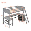 Loft Bed With Shelves With Desk by HouseOfZazla