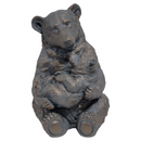 12'' Antique Bronze Mother And Cub Bear Statue