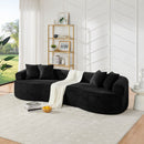 4 Seater Curved Cloud Sectional Sofa by HouseOfZazla
