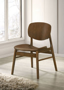 Benford Dining Side Chair Wood Seat Dark Brown (Set of 2)