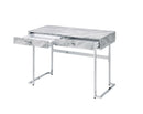 Tigress - Printed Faux Marble Top Writing Desk - White by Unique Piece Furniture
