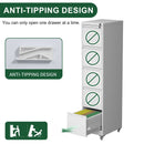 Drawer Metal Locking Vertical File Cabinet With Wheels Heavy Duty Lockable Storage