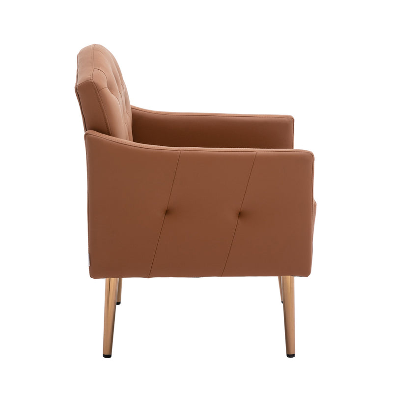 Accent Chair, leisure single sofa with Rose Golden feet