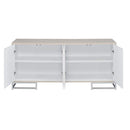 Liam - Console Cabinet - Blue Marble Print & Chrome