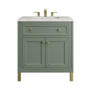 James Martin Chicago 30" Single Bathroom Vanity, Smokey Celadon