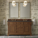 James Martin Brookfield 60" Double Bathroom Vanity, Honey Oak