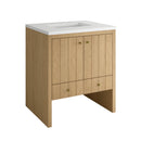 James Martin Hudson 30" Single Bathroom Vanity, Light Natural Oak