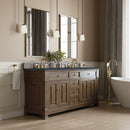 James Martin Brookfield 72" Double Bathroom Vanity, Pecan