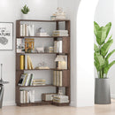 5-Tier L-Shaped Corner Bookshelf with 6 Open Shelves