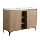 48" Freestanding Bathroom Vanity With Double Sink, Soft Closing Door Hinge (KD-Package)G