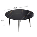 Modern Man-Made Stone Round Dining Table-Position For 6 People by Unique Piece Furniture