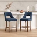 Counter Height Bar Stools Set of 2 with Cutout Back